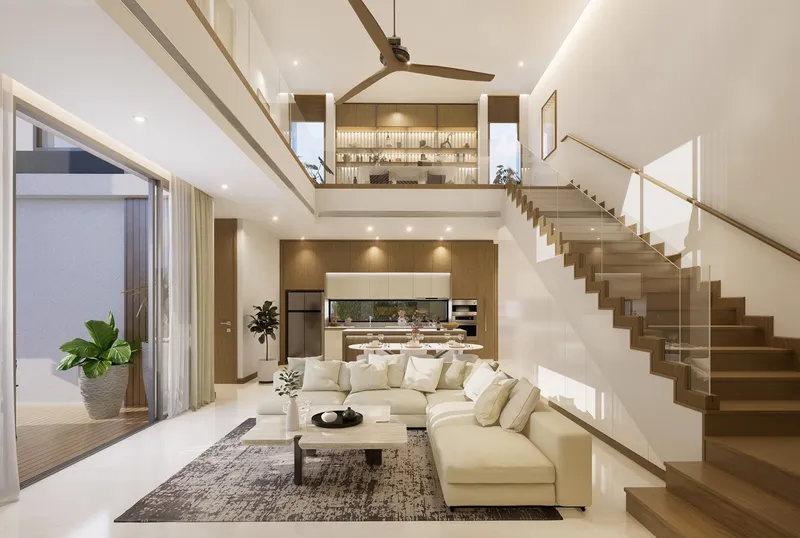 Villa 4-bedroom 350 sqm in Serene Raya Villas (Bang Tao) · living room