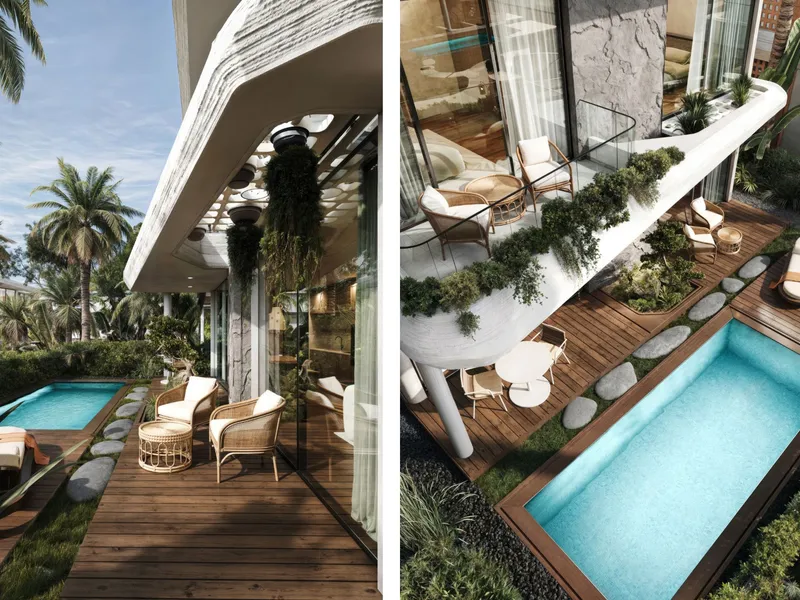 Willa 2 sypialnie 149 m² – Sunny Moon Village (Nai Harn) · elewacja