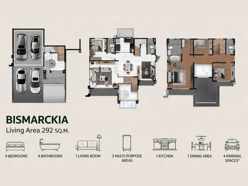 Villa 4-bedroom 292 sqm in The Palm Kathu-Patong (Kathu) · Development floor plan