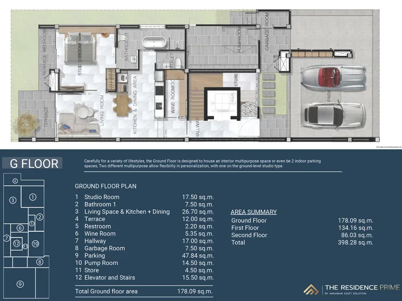 The Residence Prime, floor plan