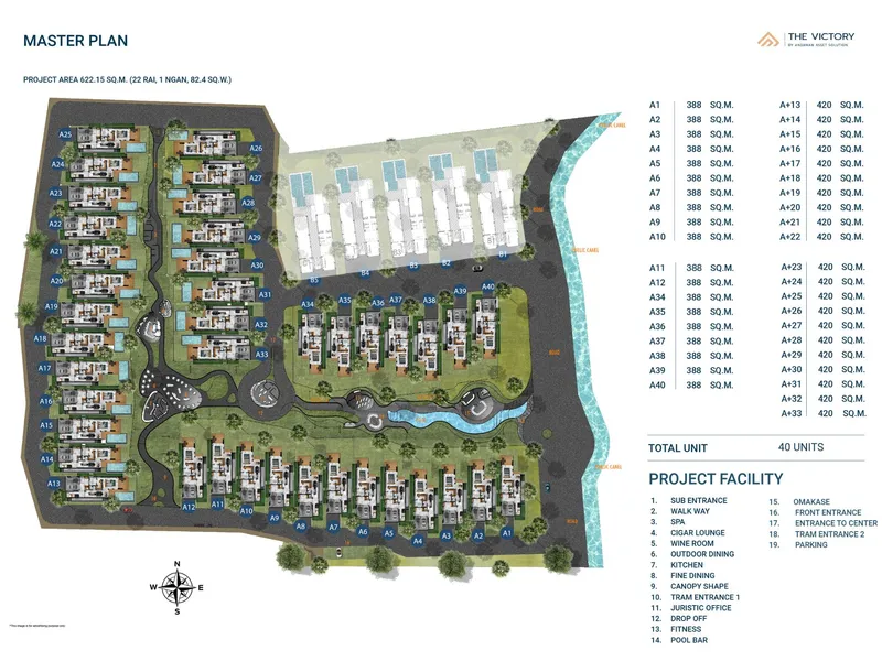 Villa 3-bedroom 388 sqm in The Victory (Thalang) · Development floor plan