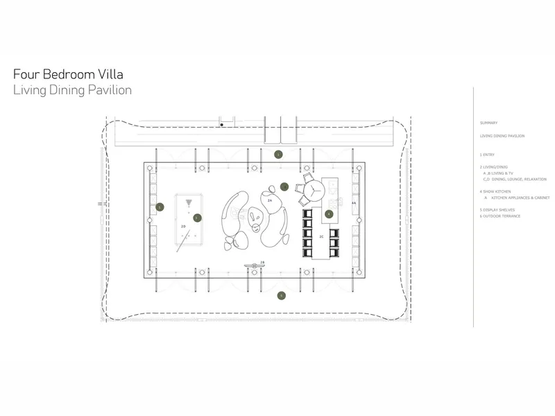 Villa Escape Residences, floor plan: bedroom