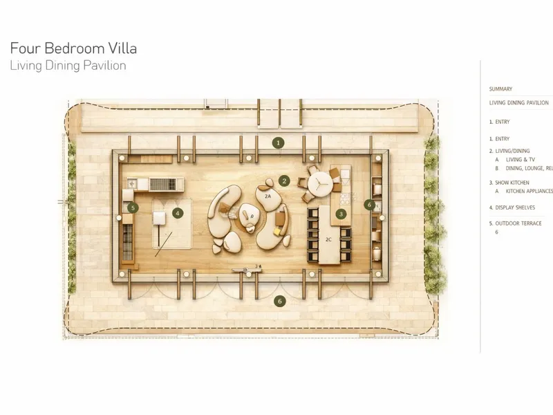 Villa Escape Residences, floor plan: bedroom