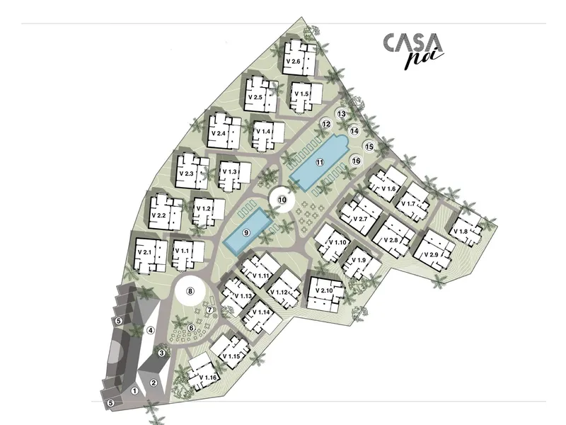 Villa 1-bedroom 72 sqm in CASA NOI (Chaweng Noi) · Development floor plan