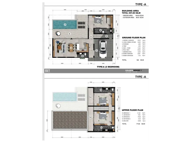 Villa 3-bedroom 254 sqm in Golden Pool Villa (Plai Laem) · pool
