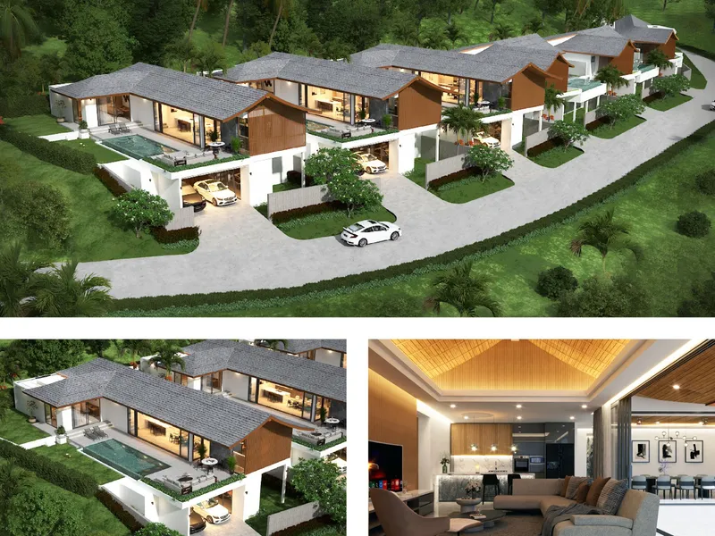 Villa 3-bedroom 350 sqm in Green Hills (Lamai) · Development floor plan