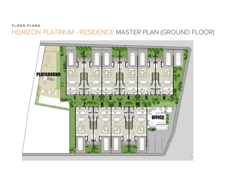 Townhouse 3-bedroom 192 sqm in Horizon Platinum Residence (Plai Laem) · Development floor plan