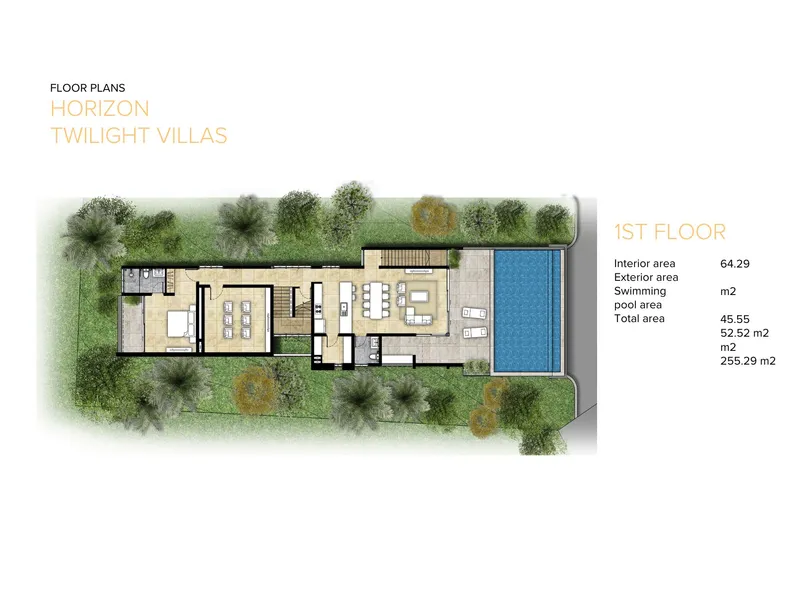 Villa 4-bedroom 545 sqm in Horizon Twilight Villas (Plai Laem) · Development floor plan