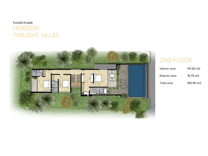 Villa 4-bedroom 545 sqm in Horizon Twilight Villas (Plai Laem) · Development floor plan