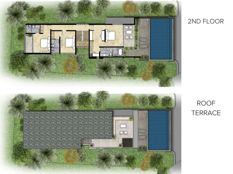 Villa 4-bedroom 545 sqm in Horizon Twilight Villas (Plai Laem) · Development floor plan