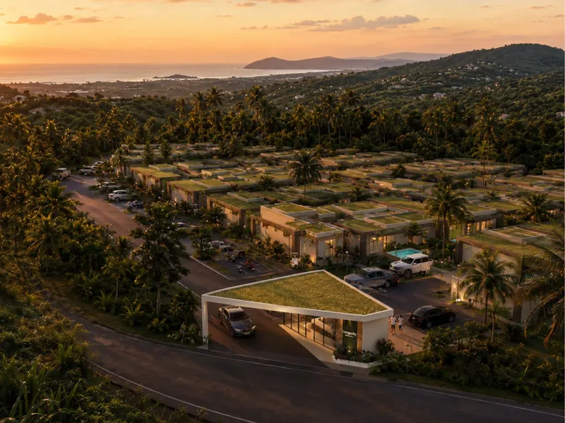 Villa 1-bedroom 80 sqm in Longevity Resort (Plai Laem) · aerial view