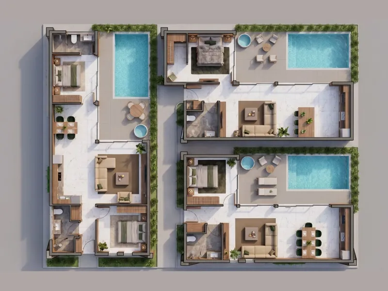 Villa 1-bedroom 80 sqm in Longevity Resort (Plai Laem) · Floor plan of a different unit type here