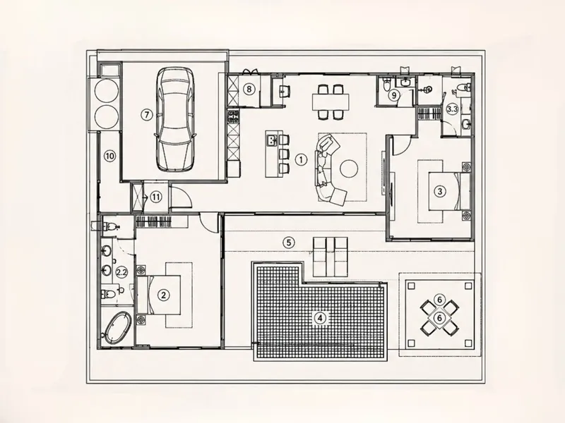 Villa 2-bedroom 227 sqm in Nichakul Villas (Lamai) · Floor plan of this unit