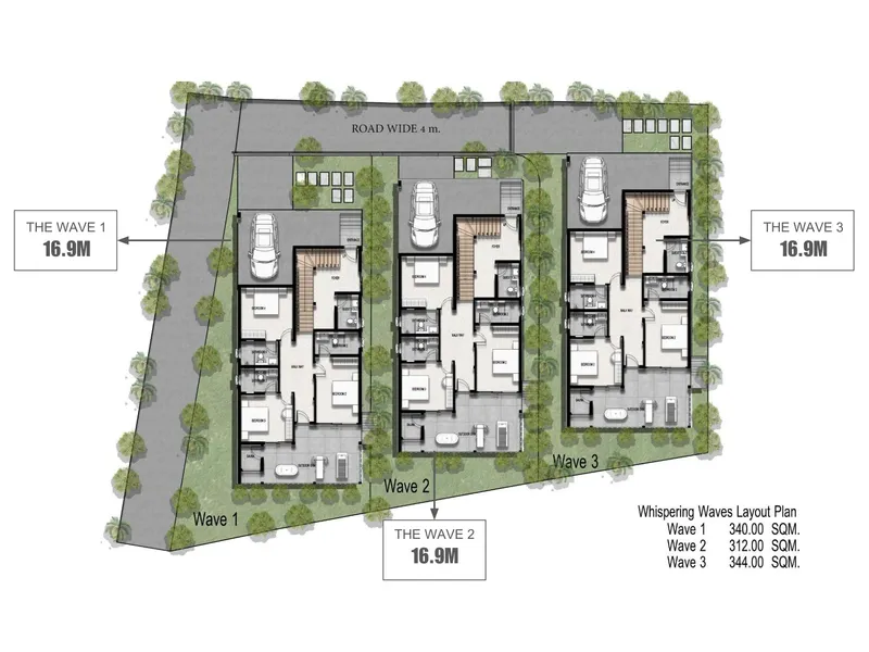 Villa 4-bedroom in Whispering Wave (Lamai) · Development floor plan